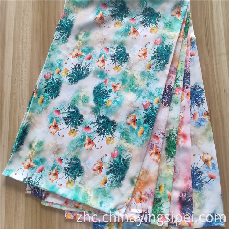 Keqiao制造商软面料100％人造丝定制人造丝印刷面料数字用于连衣裙